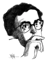 Adriano Romualdi (dibujo digital a lápiz de color)