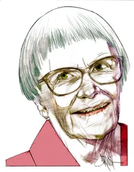 Harper Lee, 2022 (dibujo digital a lápiz de color)