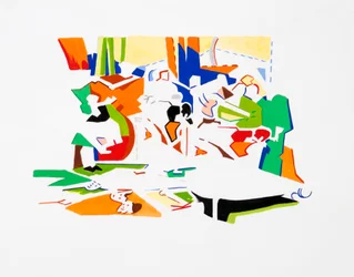 Fiesta del pan (paisaje), 2019 (gouache sobre papel)