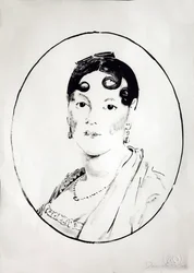 Ingre Girl 1, 2003 (tinta sobre papel)