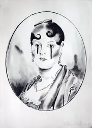 Ingre Girl 4, 2003 (tinta sobre papel)