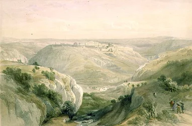 Jerusalén desde el sur, 12 de abril de 1839, lámina 10 del Volumen I de 