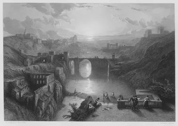 El puente de Toledo, del cuadro en la Colección Real