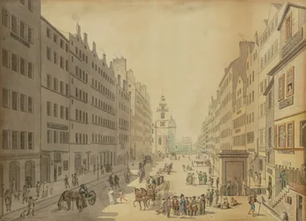 Vista de la calle principal de Edimburgo desde el este, 1793