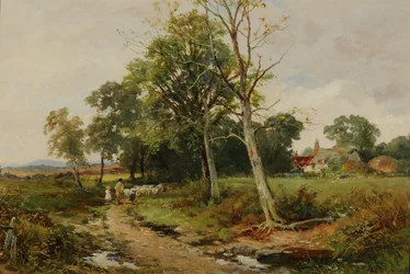 Escena de un camino en Worcestershire, c.1904