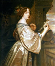 Retrato de la Reina Cristina de Suecia (1626-1689). Pintura de David Beck, conservada en el Castillo de Gripsholm.