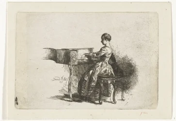 chica al piano