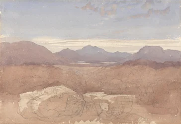 Una vista montañosa, norte de Gales