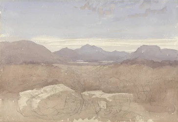 Vista montañosa, Norte de Gales, c.1818