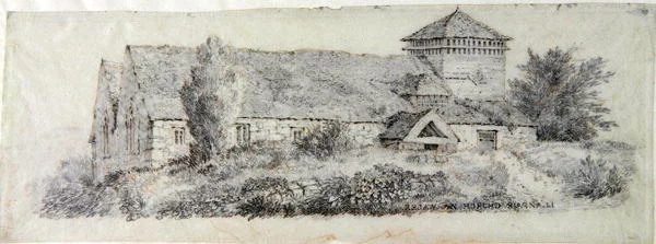 Iglesia de Llanfair, Gales del Norte, c.1813
