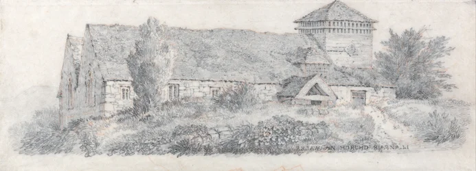 Iglesia de Llanfair, Gales del Norte para Tratado de pintura de paisaje y efecto en acuarela