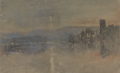Paisaje a la luz de la luna