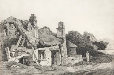 Cabaña en ruinas (dibujo)