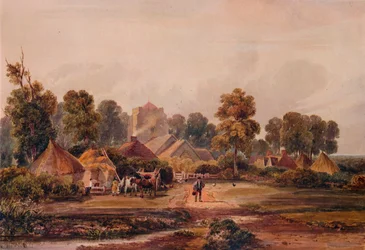 Una granja en Worcestershire, c. 1848