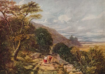 Camino rural hacia el castillo de Harlech, siglo XIX, 1938