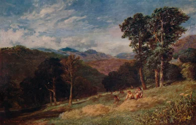 Haciendo heno, cerca de Conway, c1852