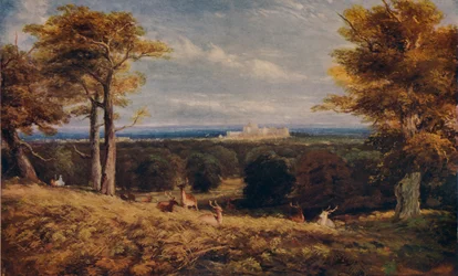 Castillo de Windsor desde el Gran Parque, 1846