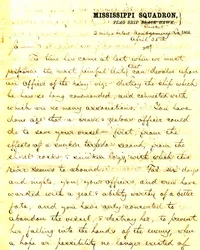 Carta de David D. Porter, USS Cricket, 2 millas debajo de Montgomery, Louisiana, a [Seth Ledyard] Phelps, comandante del USS Eastport, 2 millas debajo de Montgomery, Louisiana, 25 de abril de 1864