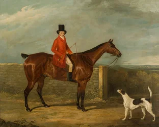 John Hall Kent con atuendo de caza sentado en un caballo, 1825