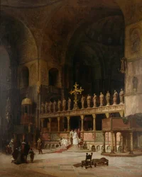 Interior de San Marcos, Venecia, 1869