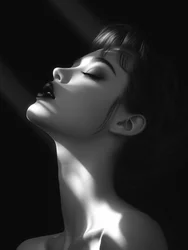 Perfil de una mujer elegante
