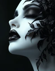 Belleza gótica: hojas negras