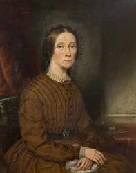 La esposa del pintor Harriet, c.1868