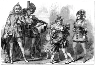 Una escena de Los Niños en el Bosque, en el Teatro Covent Garden, Londres, 1875