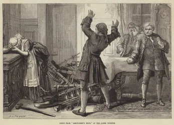 Escena de La esposa de Arkwright, en el Globe Theatre