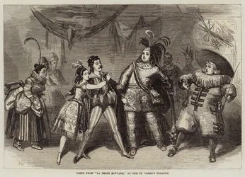 Escena de La Belle Sauvage, en el Teatro St James
