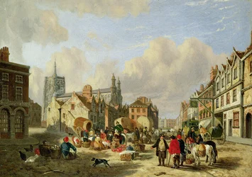 El Haymarket, Norwich, 1825