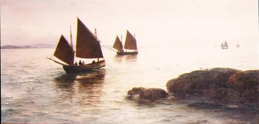 Pescando en la costa de Penzance