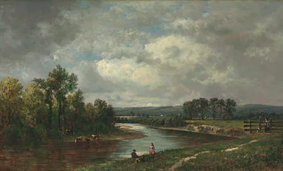 Río Connecticut en South Lancaster, Nuevo Hampshire