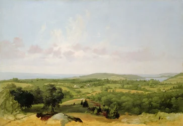 Vista de la bahía de Narragansett, cerca de Warwick, Rhode Island