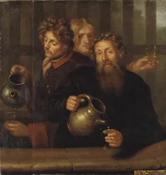 El maestro de los baños de Medevi y sus hijos, 1686
