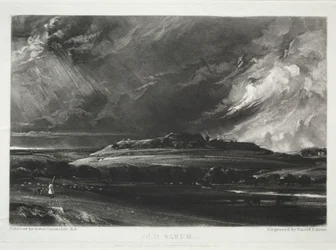 Varios temas de paisaje, característicos del paisaje inglés... Old Sarum, 1832
