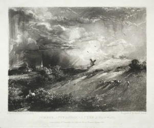 Various Subjects of Landscape, Characteristic of English Scenery from Pictures Painted by John Constable, R.A.:  Summer Afternoon - after a Shower