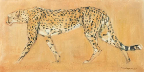 Guepardo al acecho, 2021 (óleo sobre lienzo)
