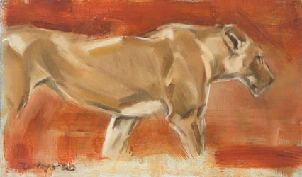 Leona, 2019 (óleo sobre lienzo)