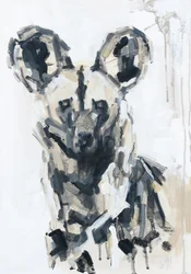 Retrato de perro pintado, 2020 (acrílico sobre panel)