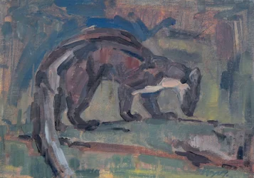 Pine Marten, 2023 (óleo sobre lienzo)