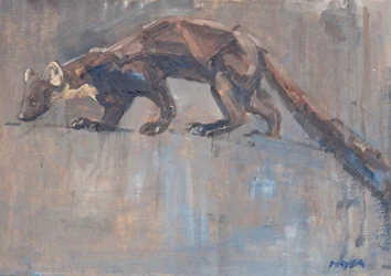 Pine Marten, 2023 (óleo sobre lienzo)