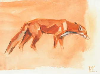 Zorro rojo, 2022 (óleo sobre lienzo)