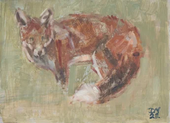 Zorro rojo, 2022 (óleo sobre lienzo)