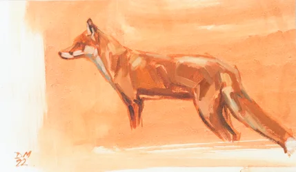 Zorro rojo, 2022 (óleo sobre lienzo)