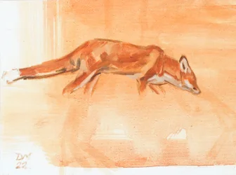 Zorro rojo, 2022 (óleo sobre lienzo)