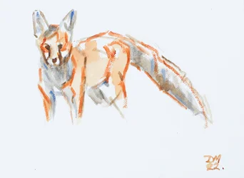 Zorro rojo, 2022 (óleo sobre lienzo)