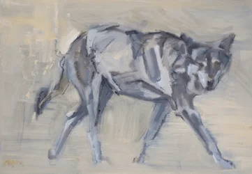 Wolf 11, 2023 (óleo sobre panel)
