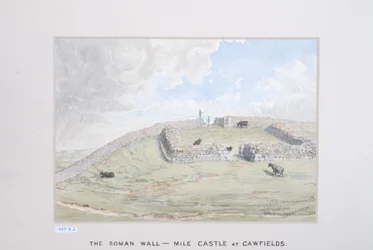 El muro romano - Castillo de la milla en Cawfields