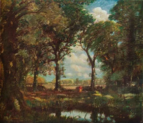 Un estanque en el bosque, c1905